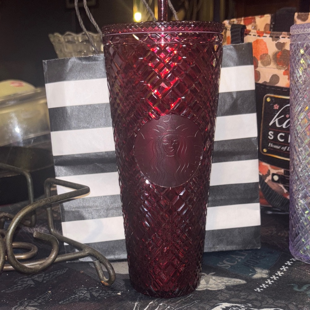Starbucks Deep Red Textured Tumbler